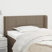 Hoofdbord met randen 103x16x78/88 cm stof taupe