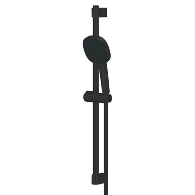 GROHE Tempesta Cube 110 Glijstangset - 60cm - vierkante handdouche - 2 straalsoorten - gladde doucheslang - mat zwart 267482433