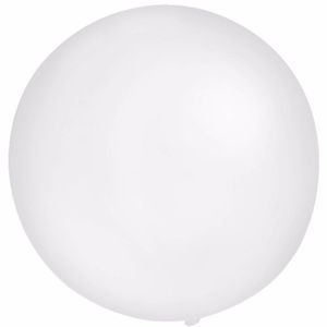 2x ronde witte ballonnen van 60 cm groot
