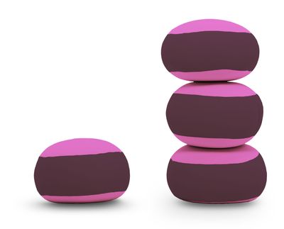 Terapy - Ringo Meditatiekussen - Aubergine / Roze - 20cm x 20cm x 20cm - Katoen