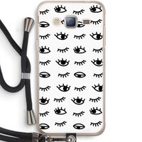 Eye pattern #2: Samsung Galaxy J3 (2016) Transparant Hoesje met koord