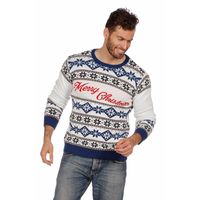 Witte foute kersttrui Merry Christmas 54 (XL)  -