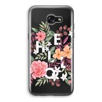 Hello in flowers: Samsung Galaxy A5 (2017) Transparant Hoesje