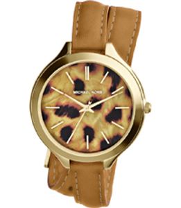 Horlogeband Michael Kors MK2327 Onderliggend Leder Bruin 12mm