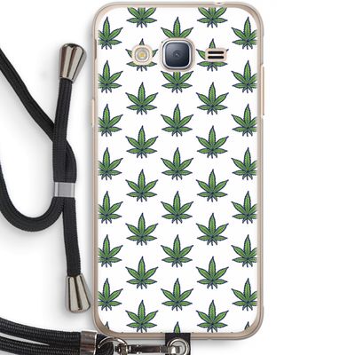 Weed: Samsung Galaxy J3 (2016) Transparant Hoesje met koord