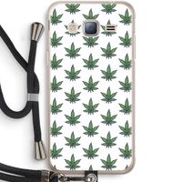 Weed: Samsung Galaxy J3 (2016) Transparant Hoesje met koord