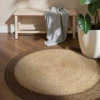 Jute Vloerkleed Jutta Rond Bruin Ø 240 Cm Home Collectie - Dekbed-Discounter.nl