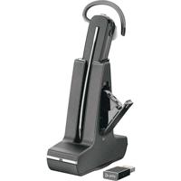 HP Poly Savi 8245-M MS Teams In Ear headset Computer DECT Mono Zwart Noise Cancelling Volumeregeling, Microfoon uitschakelbaar (mute)