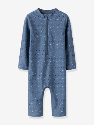 Anti-UV zwempak voor jongens met lange mouwen en all-over print NAME IT leiblauw Anti-UV zwempak voor jongens met lange mouwen en all-over print NAME IT leiblauw