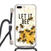 Let it bee: iPhone 7 PLUS Transparant Hoesje met koord