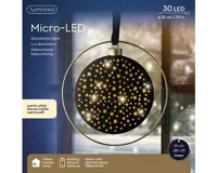 Lumineo microled schijf 20cm zwart/warm wit