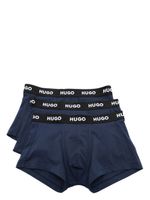 HUGO lot de 3 slips à bande logo - Bleu