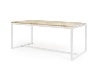 Tafel IVO steigerhout frame metaal | 140cm x 90cm | Geen Behandeling