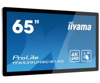Iiyama ProLite TF6539UHSC-B1AG Large Format display Energielabel: G (A - G) 165.1 cm (65 inch) 3840 x 2160 Pixel 24/7 Geïntegreerde luidspreker, Multi-touch, - thumbnail