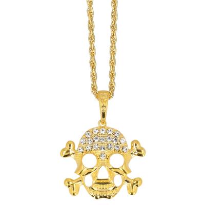 Boland Piraten ketting - schedel - goud - kunststof - carnaval - sieraden Boland Piraten ketting - schedel - goud - kunststof - carnaval - sieraden