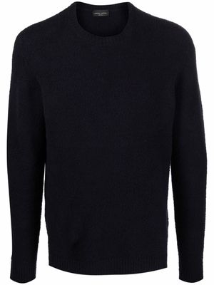 Roberto Collina pull en maille à col ras du cou - Bleu