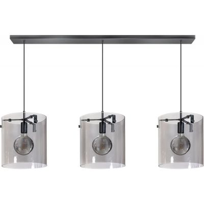 Hanglamp Silo zwart-smoke 3 lichts