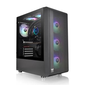 Thermaltake CA-1X2-00M1WN-00 Midi-tower Gaming-behuizing Zwart 3 voorgeïnstalleerde LED-ventilators, Zijvenster