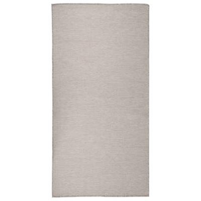 VidaXL Buitenkleed platgeweven 100x200 cm taupe