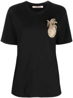Roberto Cavalli polo à détail appliqué - Noir