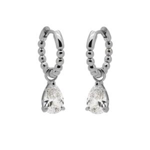 Karma Oorringen Hinged Hoops Zirconia Anna Zilver