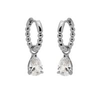 Karma Oorringen Hinged Hoops Zirconia Anna Zilver