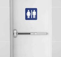 Deursticker WC met Pictogram - thumbnail