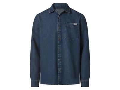 esmara Men Denim heren overhemd (Blauw, M (39/40))