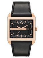 Horlogeband Armani Exchange AX2207 Leder Zwart 32mm