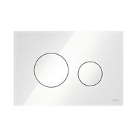 Bedieningsplaat TECE Loop Met Duospoeltechniek Glas Wit Met Glanzend Witte Toetsen