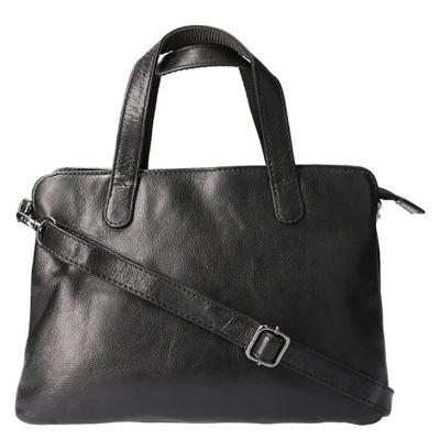 Leather Design Handtas/Schoudertas Nappa Zwart