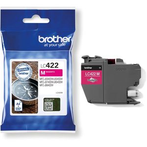 Brother inktcartridge, 550 pagina's, OEM LC-422M, magenta 5 stuks