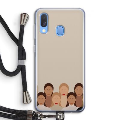 Girls girls girls: Samsung Galaxy A40 Transparant Hoesje met koord