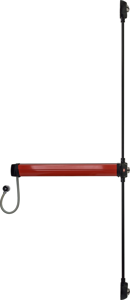 JPM FC-EX-31 JPM Elektromechanische paniekbalk Fluid Control - Uitgang | type: C | 3 punts: lateraal | kleur: zwart met rode balk | lengte: 835 mm |
