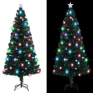 Kerstboom met LED en standaard 180 cm glasvezel