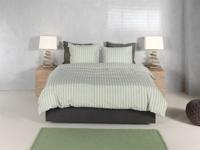Zo! Home Zohome Righe di Percalle Dekbedovertrek 240x200/220 Smokey Green