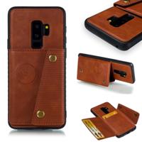 Lederen beschermhoes voor Galaxy S9 plus (bruin)