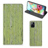 Samsung Galaxy A71 Book | Wallet Case | Green Wood
