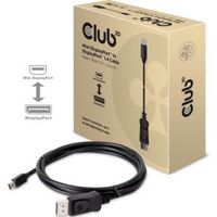 CLUB3D Mini DisplayPort naar DisplayPort 1.4 HBR3 Kabel, 2 Meter