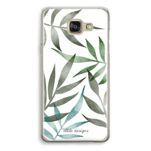 Tropical watercolor leaves: Samsung Galaxy A5 (2016) Transparant Hoesje
