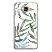 Tropical watercolor leaves: Samsung Galaxy A5 (2016) Transparant Hoesje