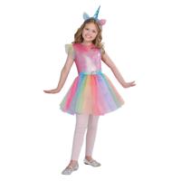 Magic Flip eenhoornjurk en tas - 128-134 cm