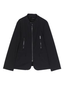 Emporio Armani Kids blazer à fermeture zippée - Bleu