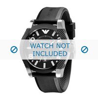 Horlogeband Armani AR5838 Silicoon Zwart 22mm - thumbnail
