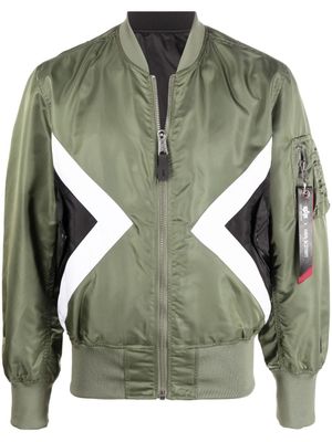 Alpha Industries veste bomber à empiècements contrastants - Vert
