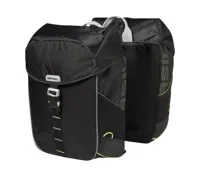 Dubbele fietstas Basil Miles Double Bas 34 Liter - Zwart / Lime