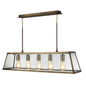 Searchlight Landelijke hanglampVoyager 5-lichts antiek brons - 4614-5AB
