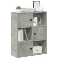 Boekenkast 60x24x76,5 cm bewerkt hout betongrijs