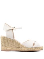 Stuart Weitzman espadrilles Mirela 80 mm à bout ouvert - Blanc