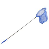 Telescopisch visnet/schepnet - blauw - metaal - 36 tot 67 cm - thumbnail
